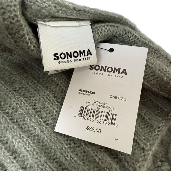 SONOMA The Supercozy Scarf Gray Soft Knit Blanket Scarf Womens NWT - Picture 5 of 6